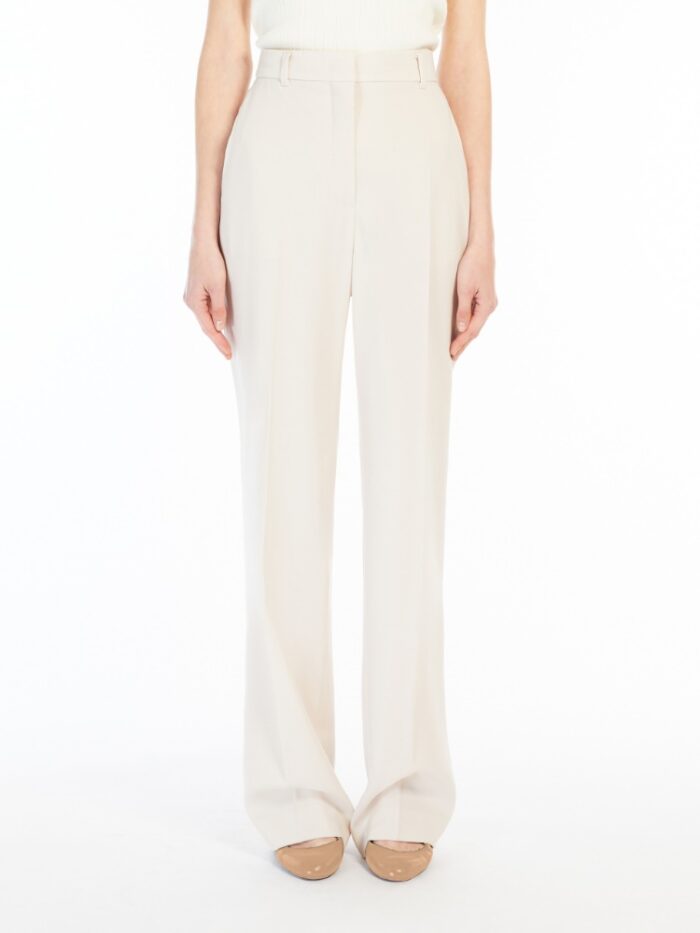 Pantalone in crêpe satin di lana Max Mara studio